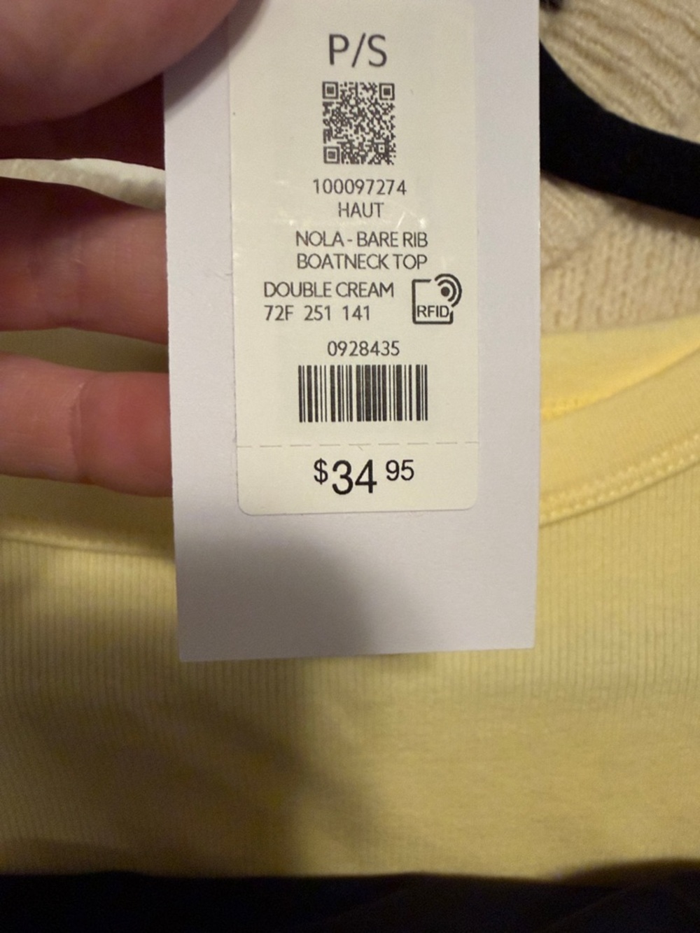 Dynamite Yellow Ribbed Tank Top - Picture 3 of 3